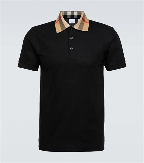 polo burberry black|Altro.